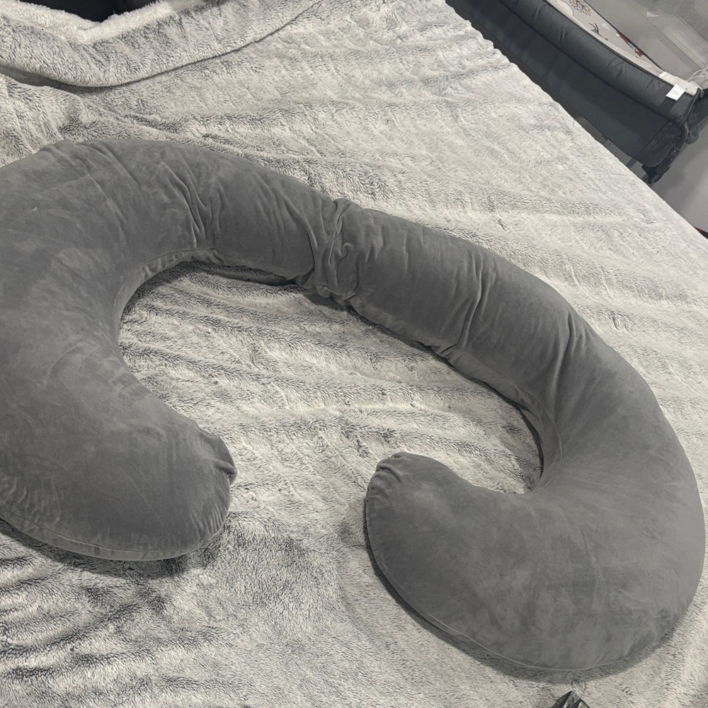 Gray U-Shaped pregnancy Pillow
